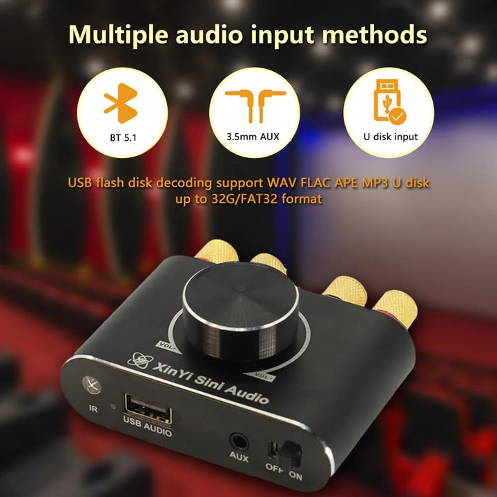DollaTek Fernbedienung HIFI Bluetooth 5.1 Verstärkerplatine Klasse D 15Wx2 Zweikanäle Stereo Digital