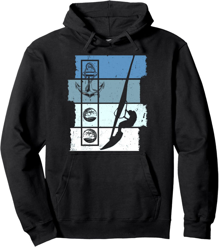 Windsurfen Retro Windsurf Wassersport Surf Vintage Pullover Hoodie