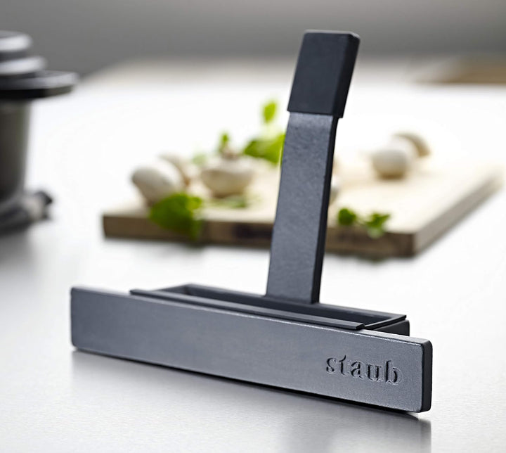 STAUB Deckelhalter, Edelstahl, Schwarz, 26.5 x 19 x 12 cm