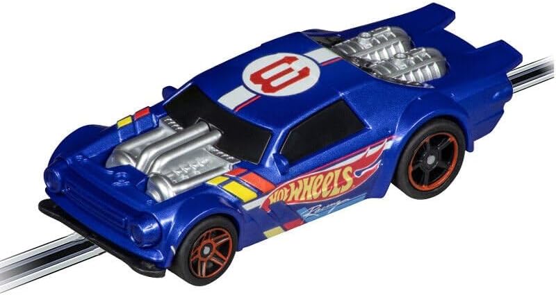 Carrera 20062553 GO!!! Rennstrecken-Set I Hot Wheels I 6,4 m elektrische Rennbahn mit Streckenteilen