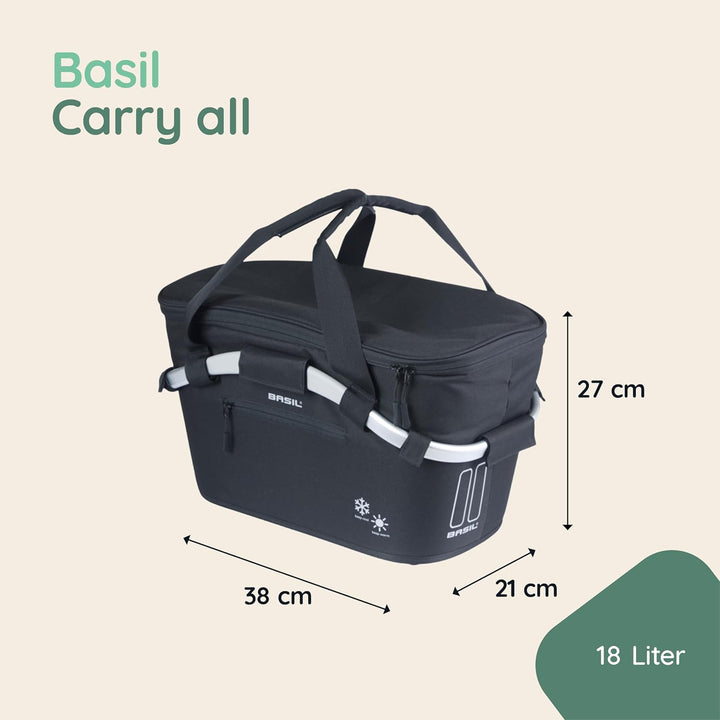 Basil Classic Carry All 38 X 21 X 27 CM Schwarz, 38 X 21 X 27 CM Schwarz