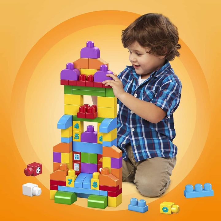 MEGA Bloks FVJ49 - Bausteintasche, 150 Teile, Bunt, Spielzeug ab 1 Jahr Single, Single