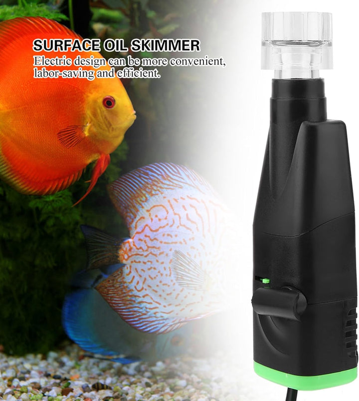 Pssopp Aquarium Ölskimmer Elektrische Oberflächenölskimmer Mini Auto Aquarium Entferner Öl Film Werk
