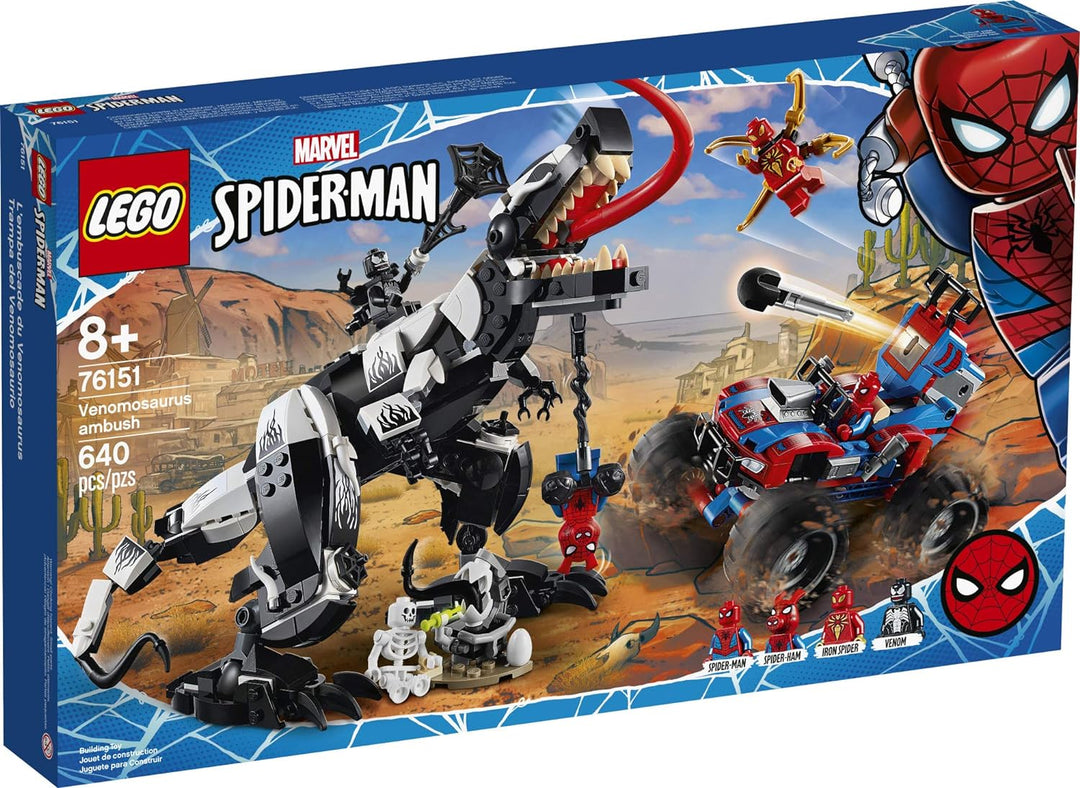 LEGO Marvel Spider-Man Venomosaurus Ambush 76151 Building Toy with Superhero Minifigures; Popular Ho