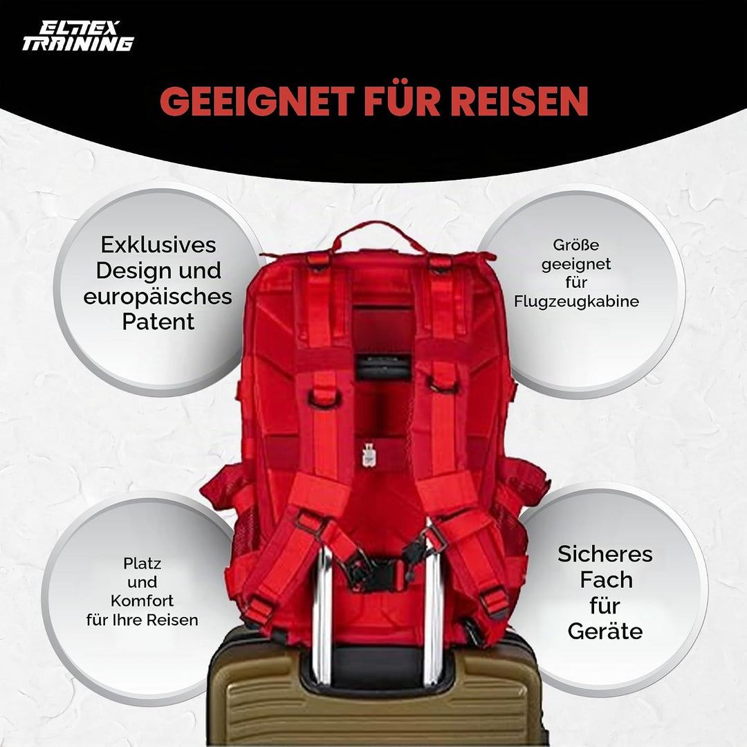 ELITRAINX ELITEX TRAINING Militär-Rucksack, 45 l, wasserdicht, Sport, Flugzeugkabine, CrossTraining,