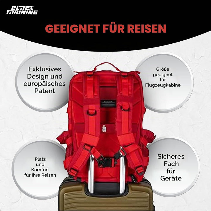 ELITRAINX ELITEX TRAINING Militär-Rucksack, 45 l, wasserdicht, Sport, Flugzeugkabine, CrossTraining,