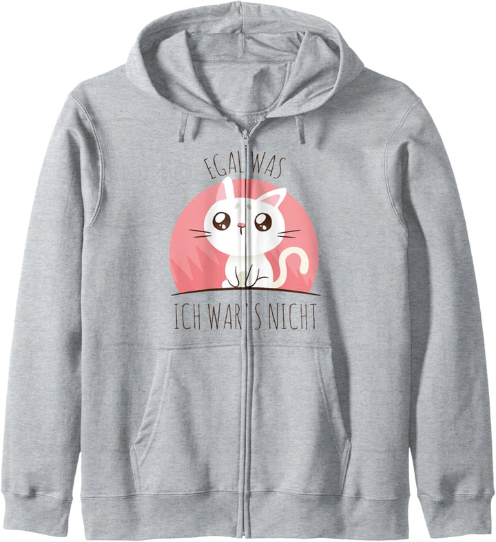 Süsse Katze Humor Spruch: Egal was, ich war es nicht Kapuzenjacke