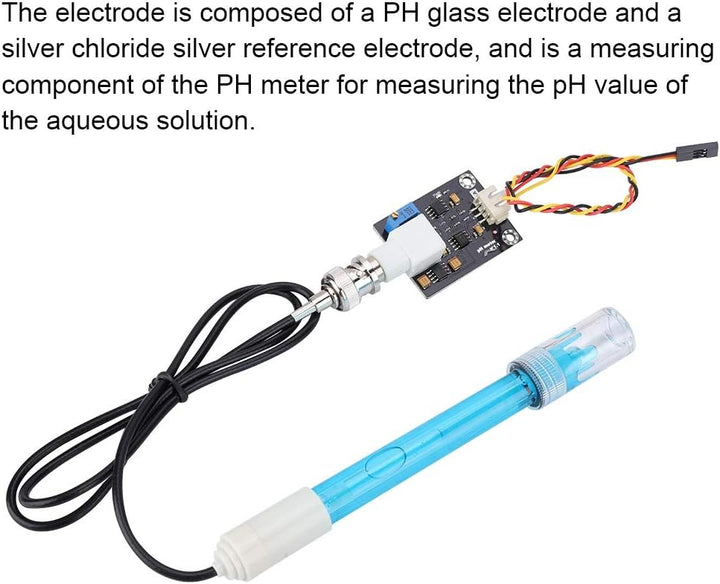 VBESTLIFE 5 V PH-Sensormodul + PH-Sonde Composite-Elektroden-Testcodesensor mit BNC-Anschluss