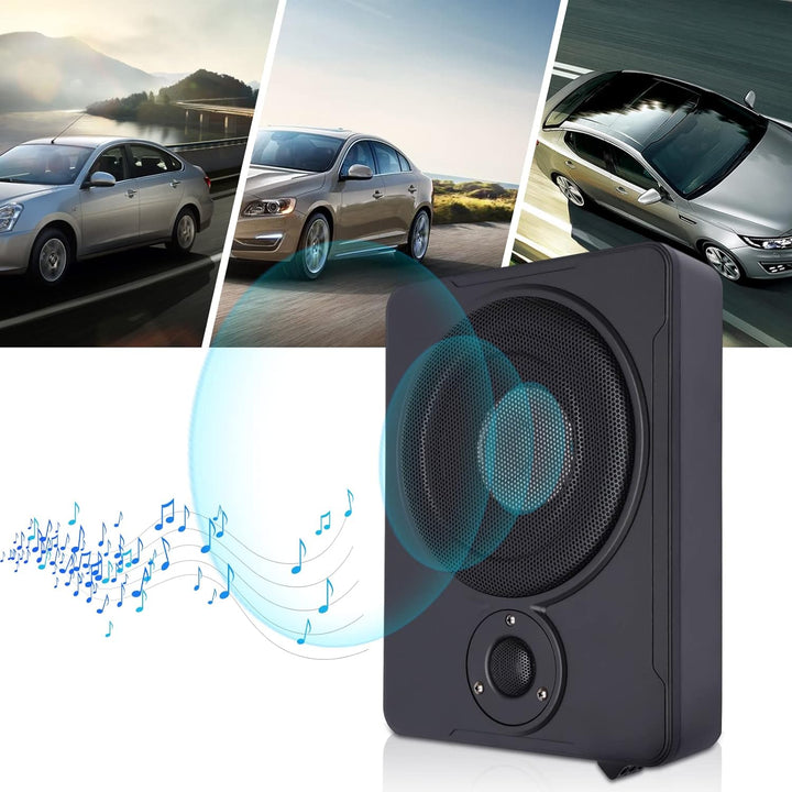 HarBin-Star Ultradünner Auto-Subwoofer mit Kabe Verbesserter Bass Aktive Lautsprecher 600W Leistung
