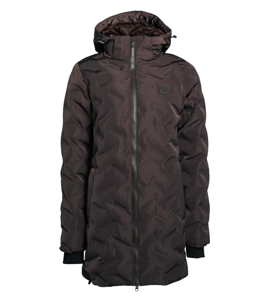 Kingsland isolierte Damenjacke, Langer Warmer Parka, wasserdichte Jacke KLsidra Grösse M XS dark bro