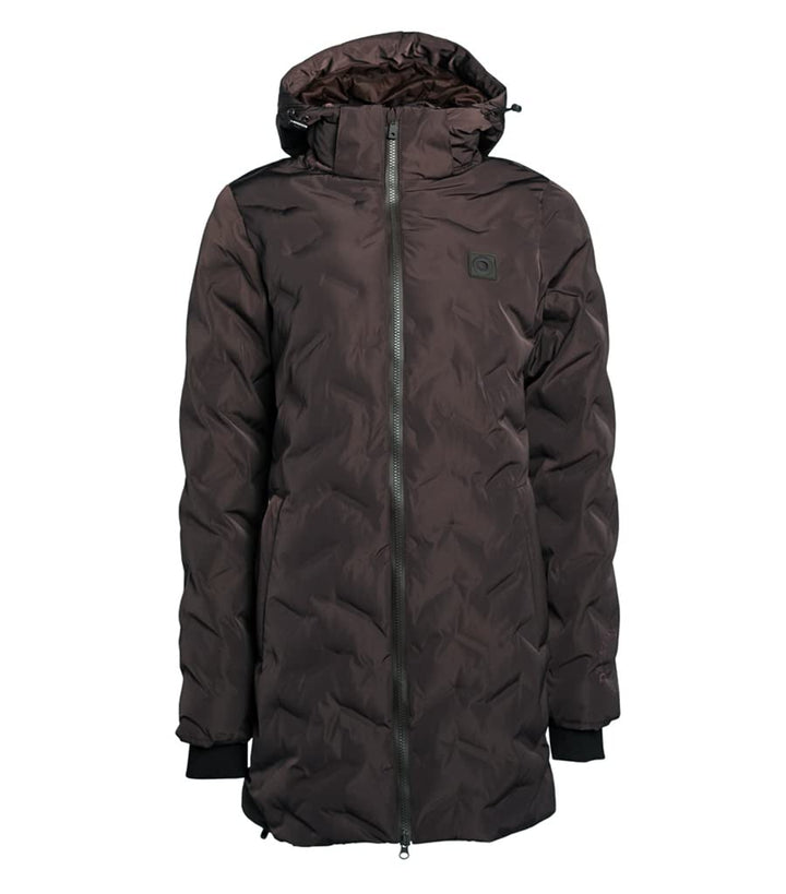 Kingsland isolierte Damenjacke, Langer Warmer Parka, wasserdichte Jacke KLsidra Grösse M XS dark bro