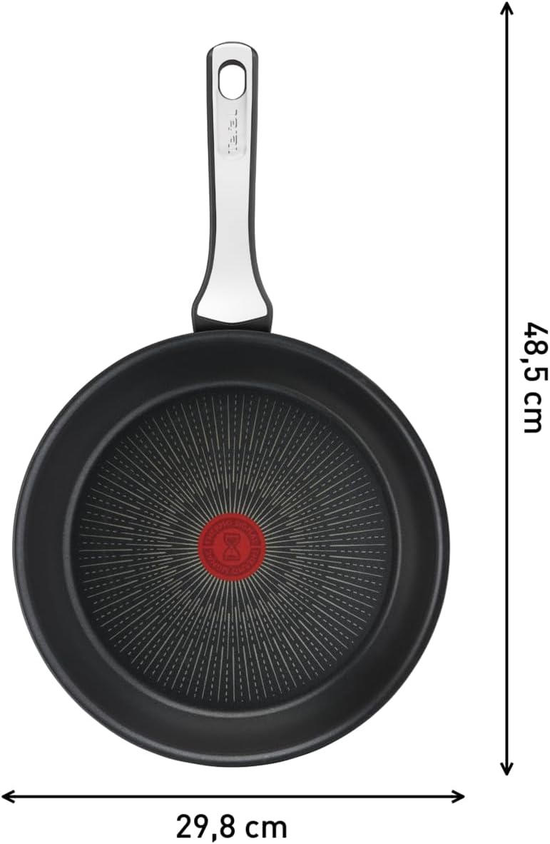 Tefal G25906 Unlimited On Bratpfanne | 28 cm | mit kratzfester Titanium Antihaft-Beschichtung | Ther