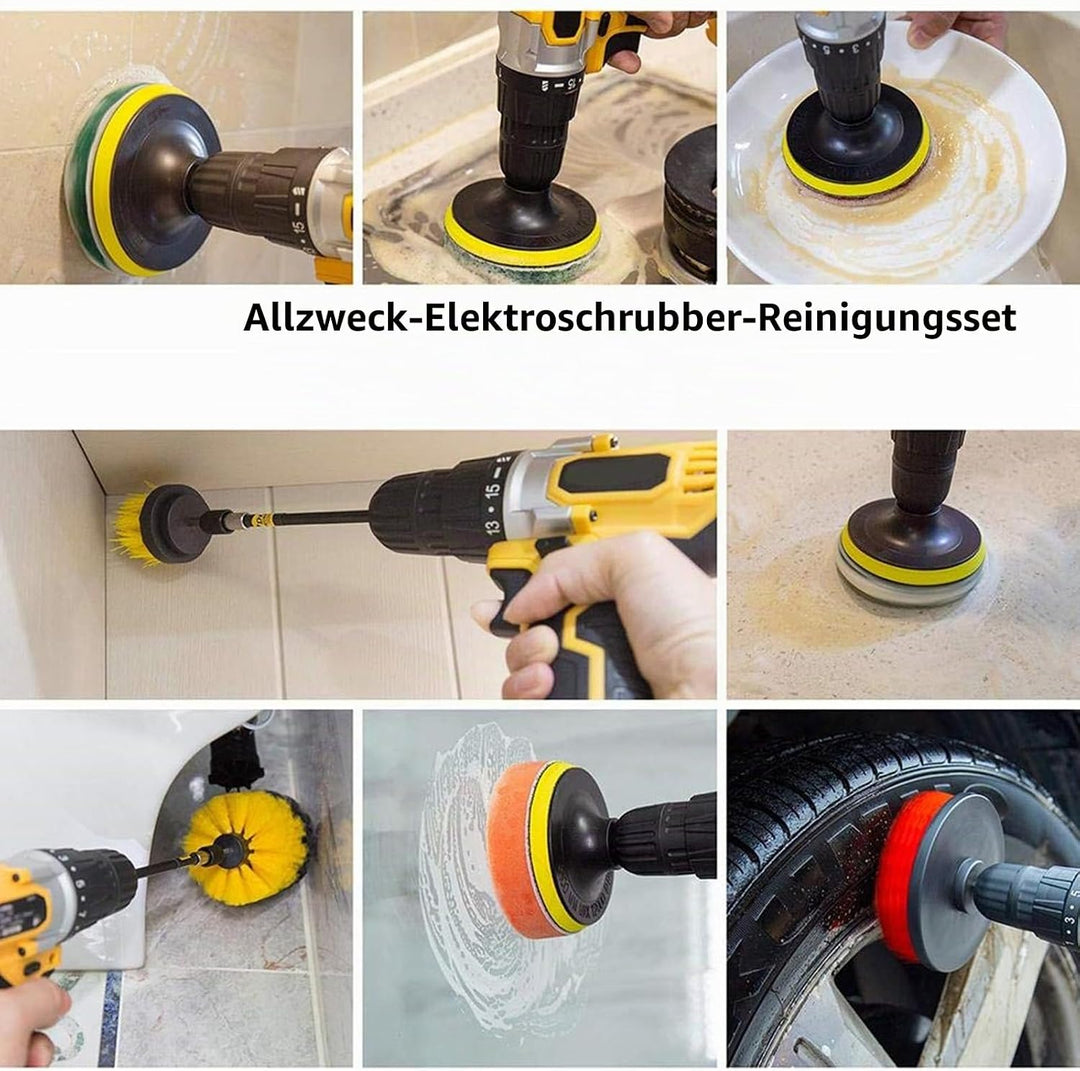 JOQINEER Reinigungsbürste Drill Brush Reinigungsbürsten Reinigungskit 13pcs für Bohrmaschinen Schwäm