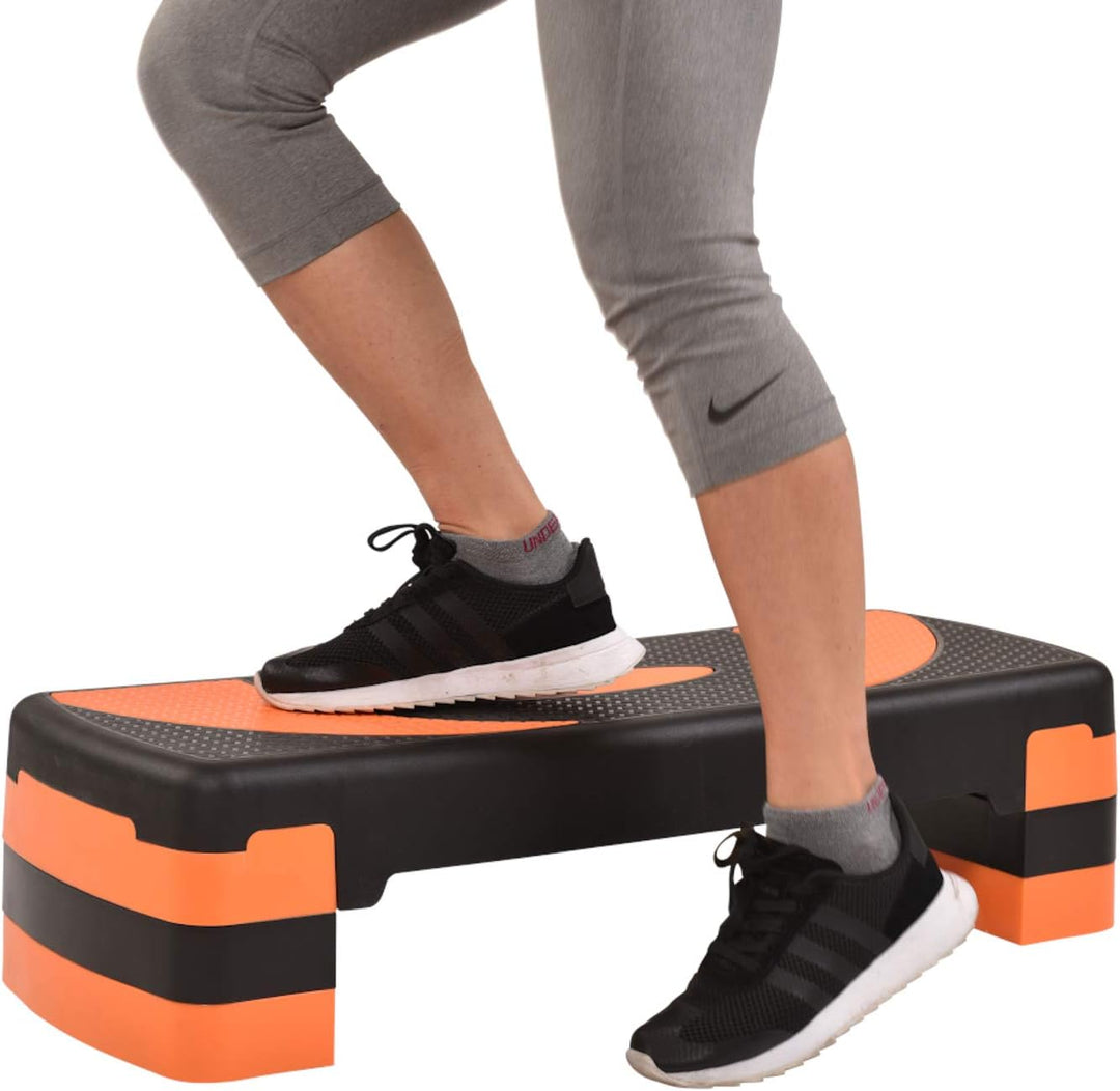 top vit Step.compact I Aerobic Steppbrett für das Workout Zuhause I höhenverstellbarer Stepper bis 1
