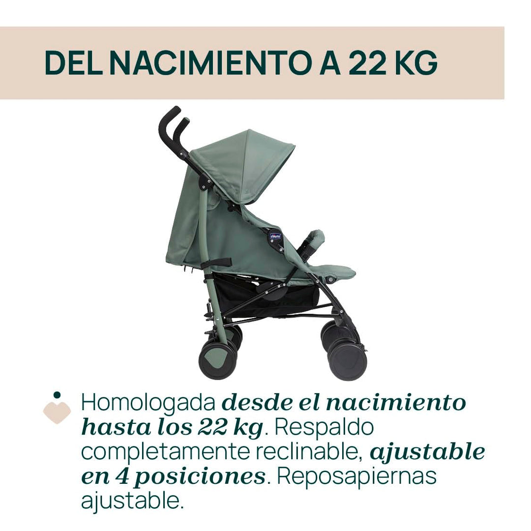 Chicco Echo Light Kinderwagen, Buggy von 0 Monaten bis 22 kg, verstellbare Rückenlehne, geräumiger S