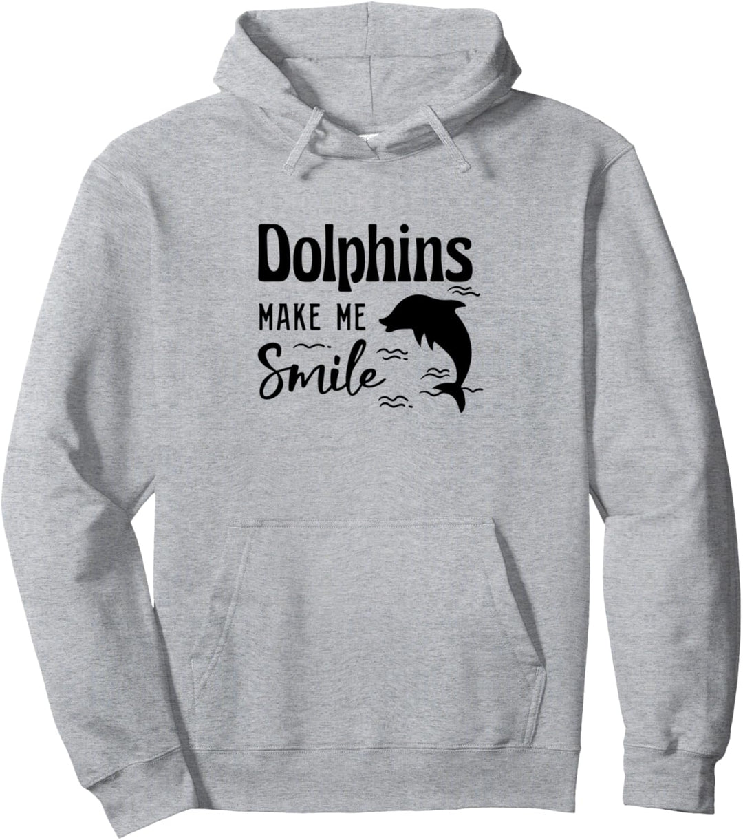 Delphine bringen mich zum Lächeln Niedlicher Delphin Pullover Hoodie