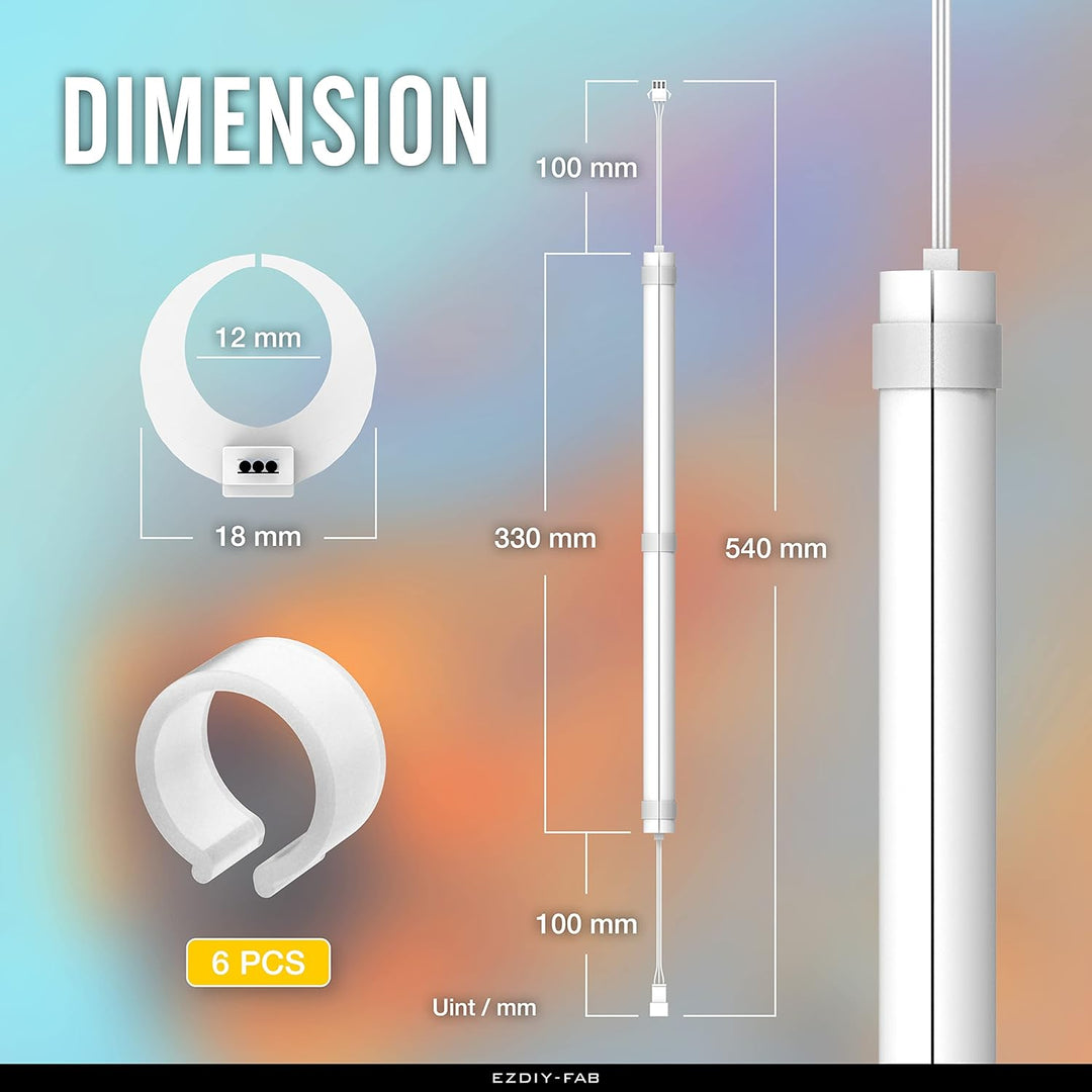EZDIY-FAB ARGB LED AIO Röhrenhülse,Weiches Staubfreies Gummi,Vielseitige Dimensionierung 12mm Durchm