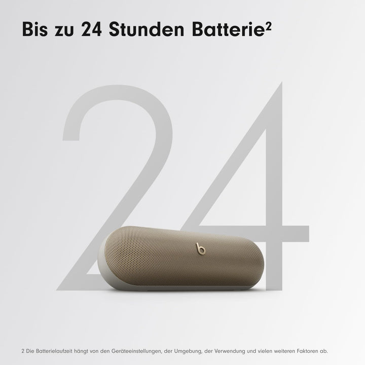 Beats Pill Tragbarer Bluetooth-Lautsprecher, Bis zu 24 Stunden Akkulaufzeit, Wasserabweisend, Kompat