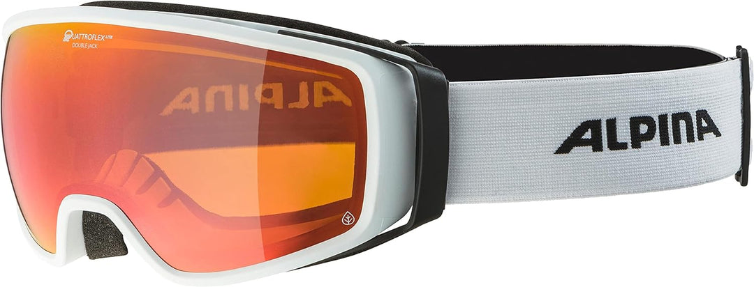ALPINA DOUBLE JACK PLNT Q-LITE - Verspiegelte, Kontrastverstärkende OTG Skibrille Mit 100% UV-Schutz