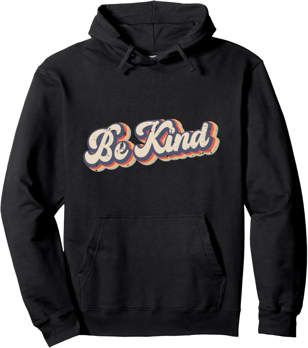 Be Kind Vintage Rainbow Kindness anti-bullying Pullover Hoodie