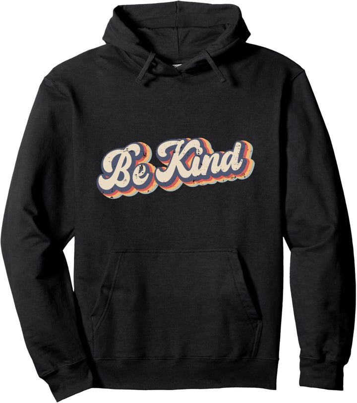 Be Kind Vintage Rainbow Kindness anti-bullying Pullover Hoodie