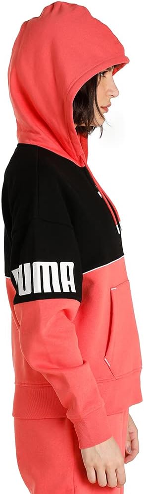 PUMA Damen Power Colorblock Hoodie FL Sweatshirt XS Lachsfarben, XS Lachsfarben