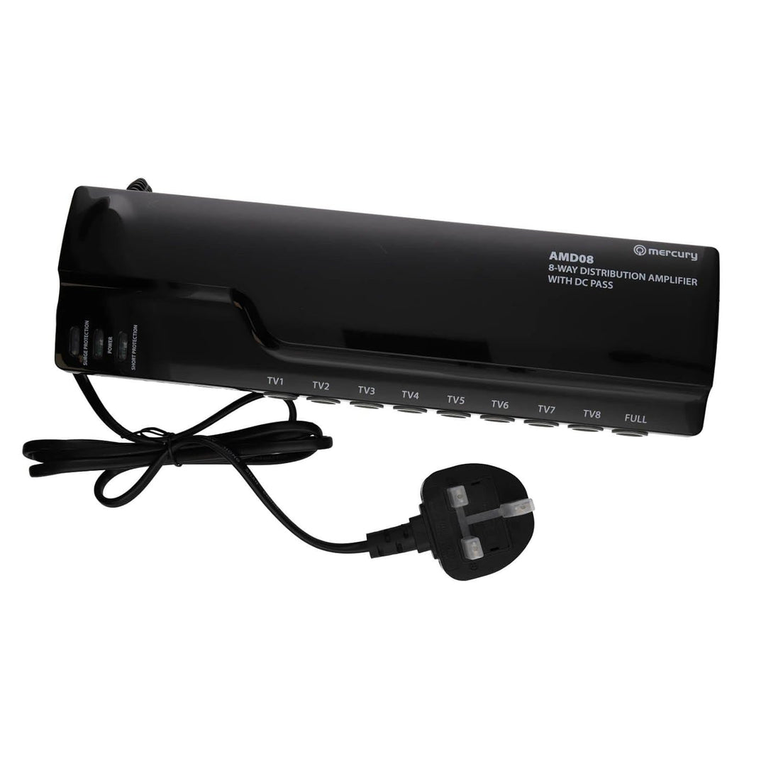 8 Wege 4 g Fertig VHF UHF TV Antenne Verteilen Kraft Verstärker & DC by-Pass [8 Way], 8 way
