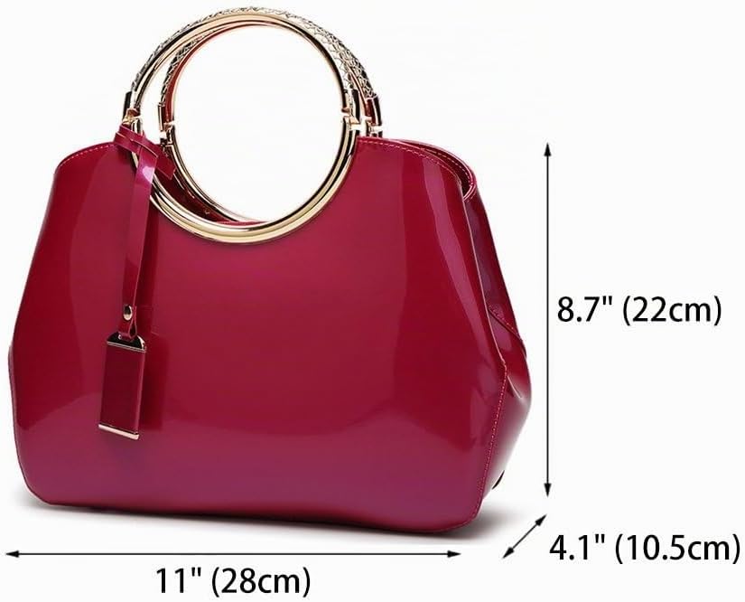 DEERWORD Damen Taschen Handtasche Frauen Elegant Tasche Henkeltasche Vintage PU-Leder 5376 1-teilig