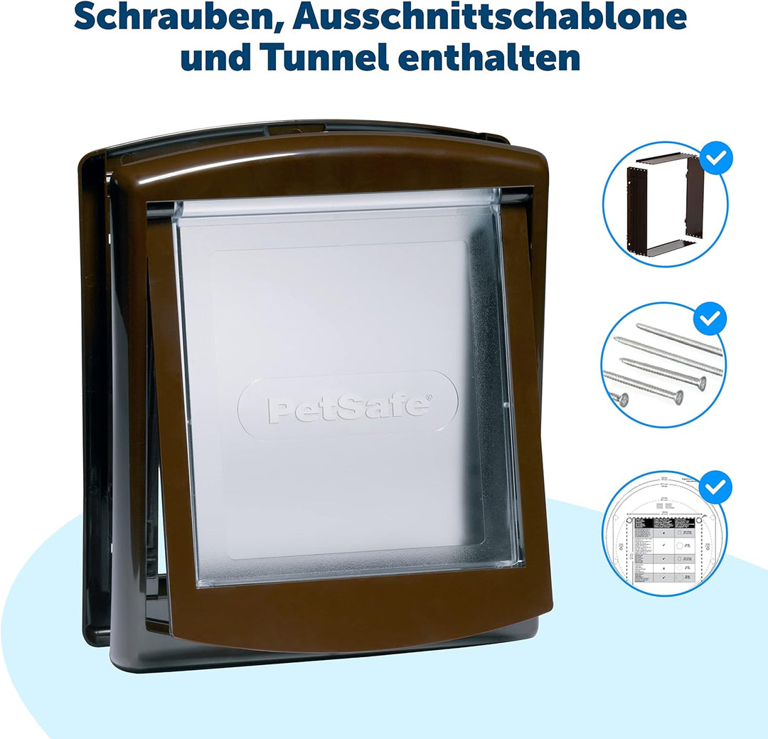 PetSafe Staywell Haustiertüre Original mit 2 Verschlussoptionen, Für Innen- und Aussentür, Für Hunde