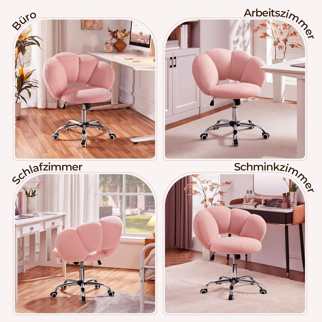 Yaheetech Schreibtischstuhl Bürostuhl Ergonomisch Bürosessel in Wolkenform Drehstuhl bis 136 kg Bela