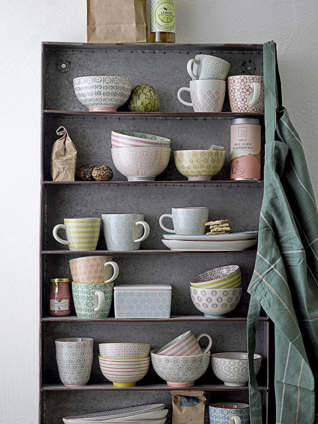 Bloomingville Schalen Cécile, rosa grau, Keramik, 4er Set
