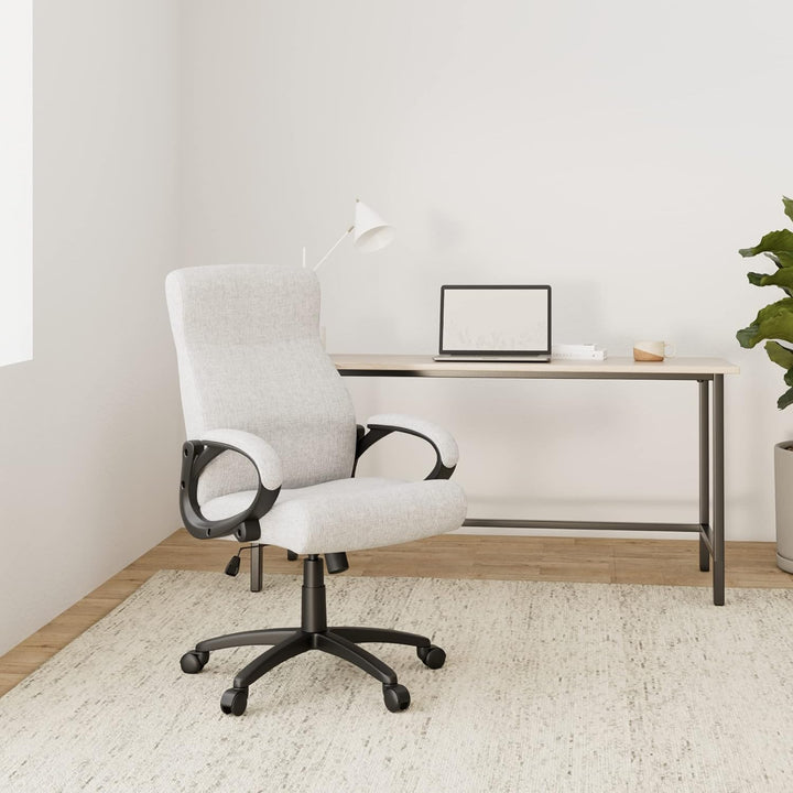 SixBros. Chefsessel Bürostuhl Grau - HLC-0311-1/2167 Grau Stoff, Grau Stoff