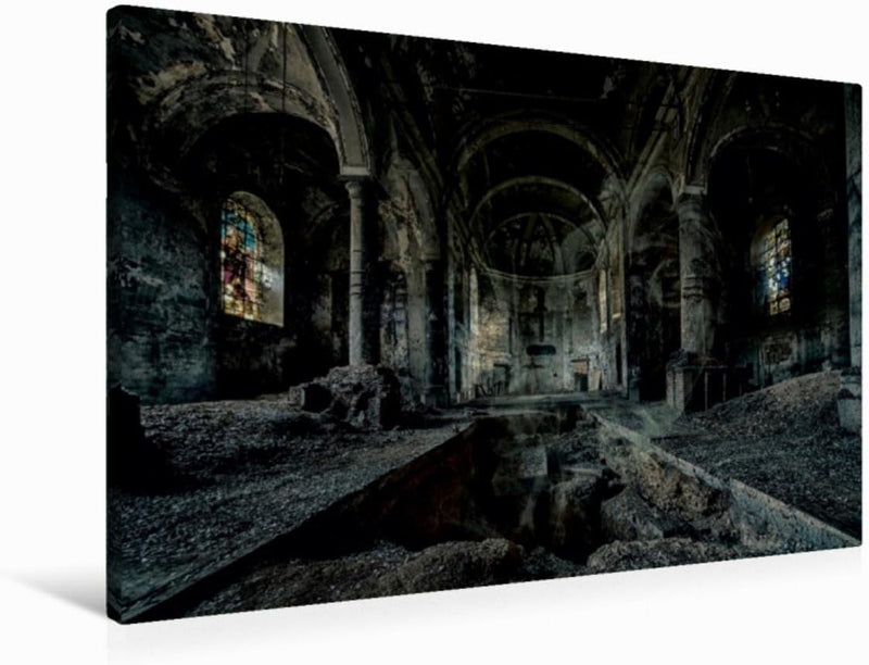 Premium Textil-Leinwand 90 x 60 cm Quer-Format Geheimnisvolle Orte - Lost Places | Wandbild, HD-Bild