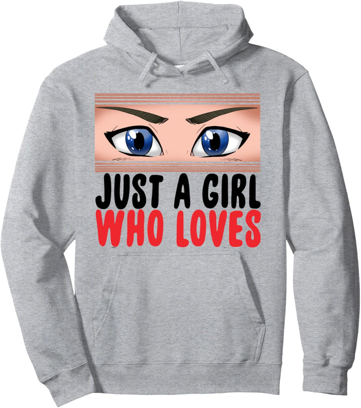 Nur ein Mädchen, das Anime & Videospiele liebt Animation Pullover Hoodie