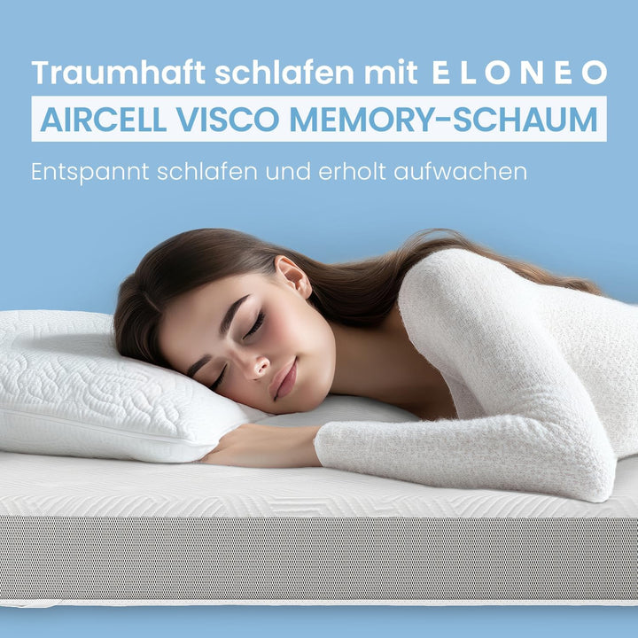 Viscoelastischer Matratzen Topper 80x190cm, Matratzentopper mit Memory Foam Effekt, 8 cm Höhe, Matra