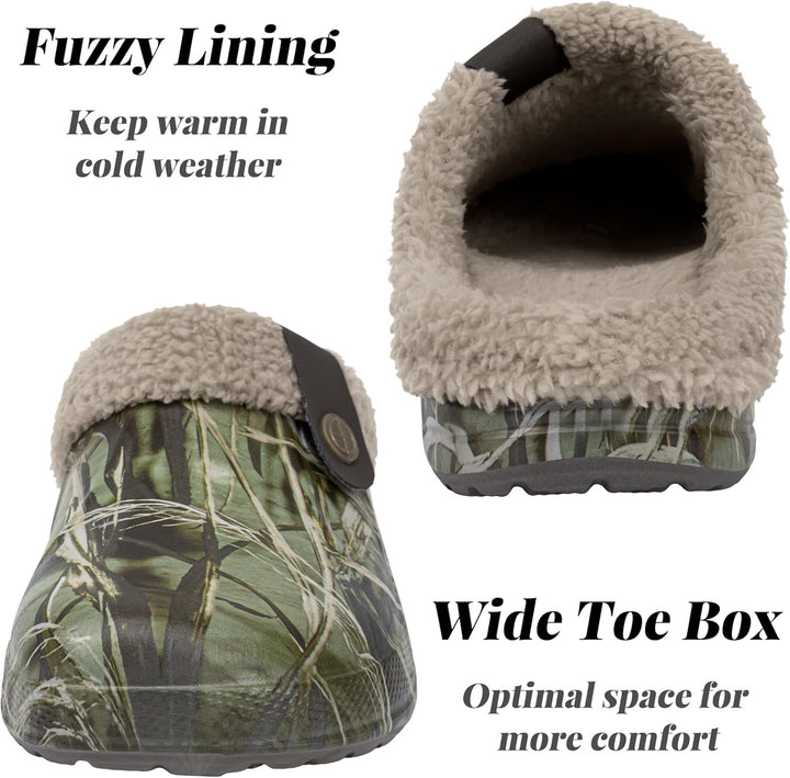 ChayChax Damen Clogs Gefüttert Herren Winter Hausschuhe Wasserdicht Warme Pantoffeln Plüsch Pantolet