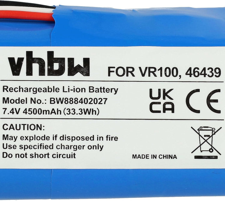 vhbw 2X Akku kompatibel mit Vorwerk Kobold VR100 Home Cleaner Heimroboter (4500mAh, 7,4V, Li-Ion)