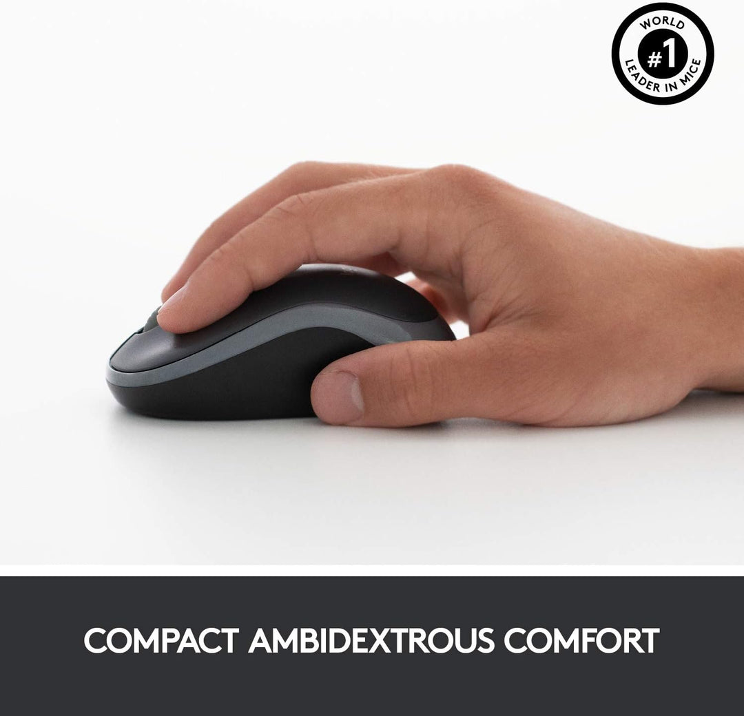 Logitech MK270 Kabelloses Set mit Tastatur und Maus für Windows, Skandinavisches QWERTY-Layout - Sch