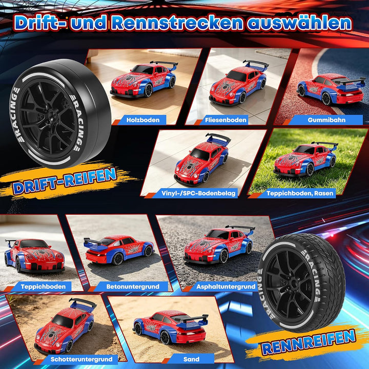 Ferngesteuertes Auto ab 3 4 5 6 7 8 9 10 Jahre, 2.4Ghz 4WD RC Drift Auto Spielzeug ab 3 4 5 6 7 8 9