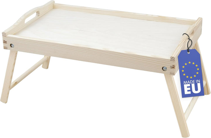 Rubberneck Betttablett aus Birkenholz, mit klappbaren Beinen, als Frühstückstablett und Serviertable