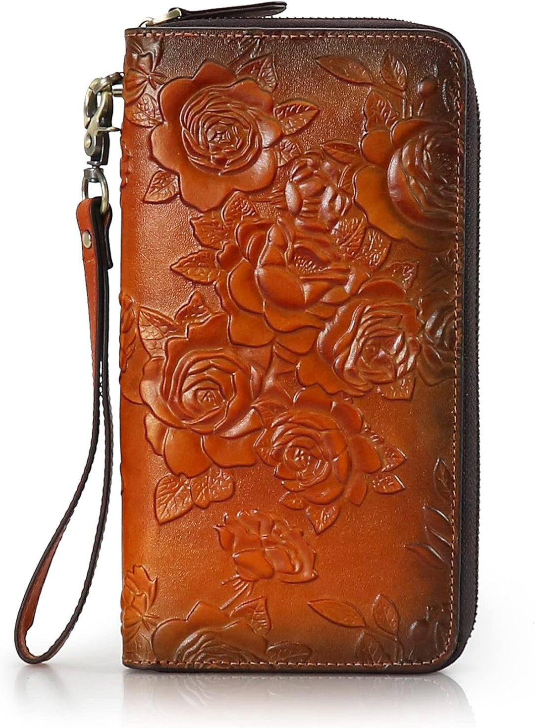 LETEULO Geldbörse Damen Leder Gross Frauen Clutch Portemonnaie Mit RFID Schutz Gross Geldbeutel Lang