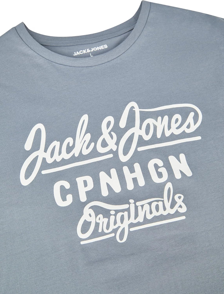 JACK & JONES JJLINO T-Shirt 4er Pack Rundhals Kurzarm Shirt Regular Fit Print Sommer 100% Baumwolle