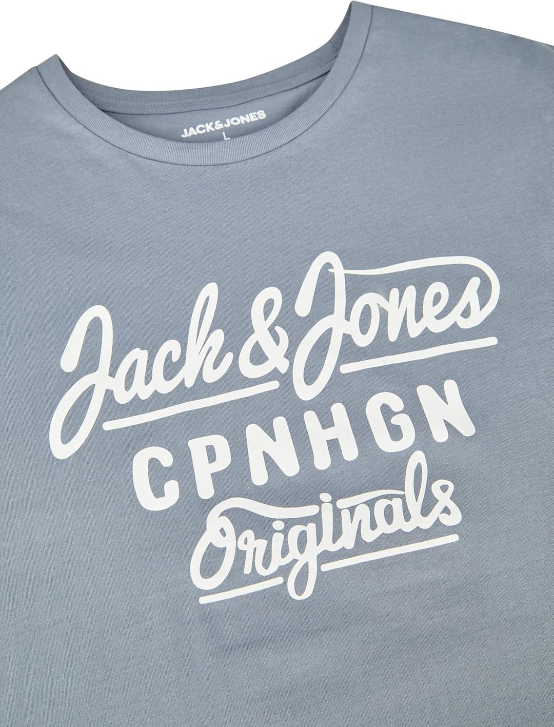 JACK & JONES JJLINO T-Shirt 4er Pack Rundhals Kurzarm Shirt Regular Fit Print Sommer 100% Baumwolle