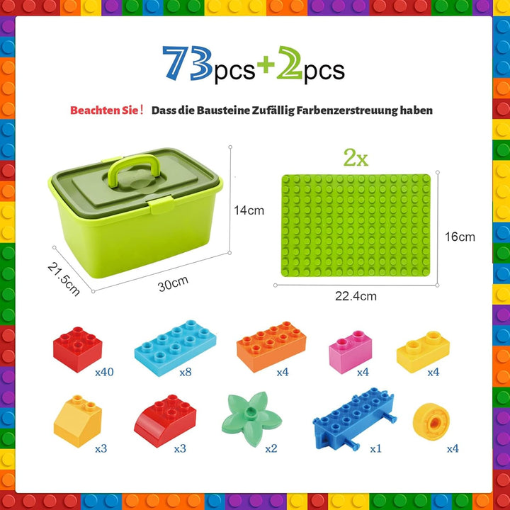 shineFinder Grossen bausteine Kompatibel mit duplo bausteine, Grossen bausteine Set, Bausteinen für