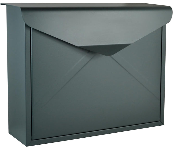 ALSTEN TECH Designer Briefkasten Wandbriefkasten Postkasten ohne Zeitungsrolle Zeitungsfach Anthrazi