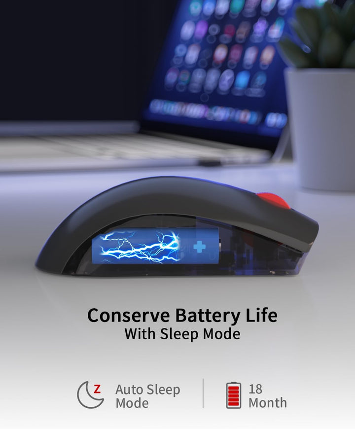 Lenovo Kabellose Maus WL150,Bluetooth maus mit USB-Empfänger,1000 DPI,Ergonomische für Links- & Rech