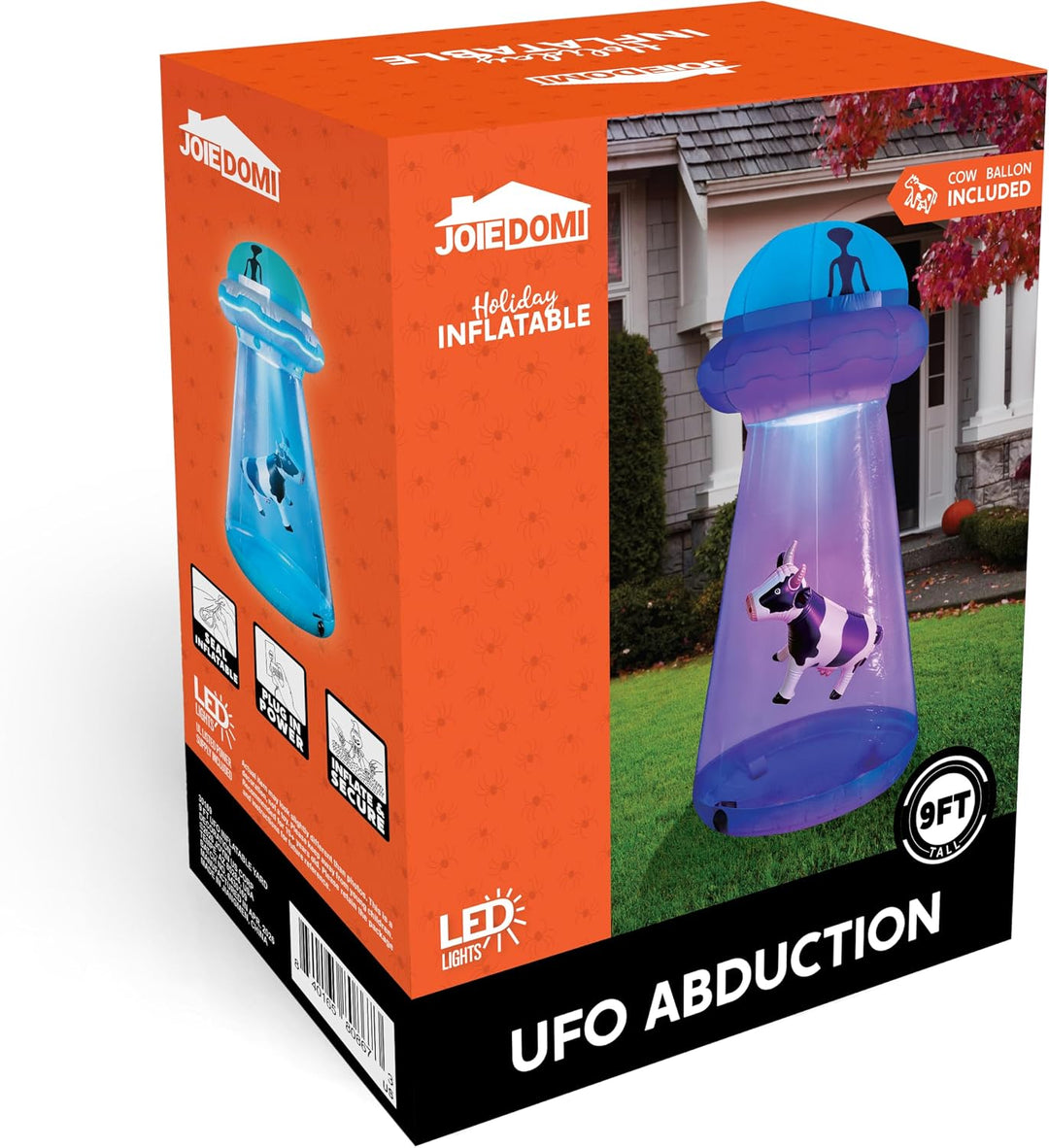 Joiedomi 2,7 m Aufblasbare Outdoor-Dekoration für Halloween, UFO-Dekor Mit LEDs für Hofdekoration Au