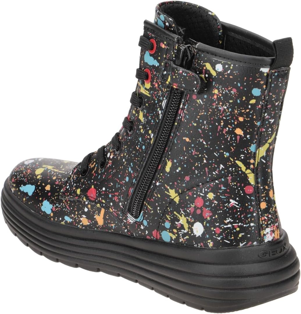 Geox Mädchen J Phaolae Girl AStiefeletten 28 EU Black Multicolor, 28 EU Black Multicolor