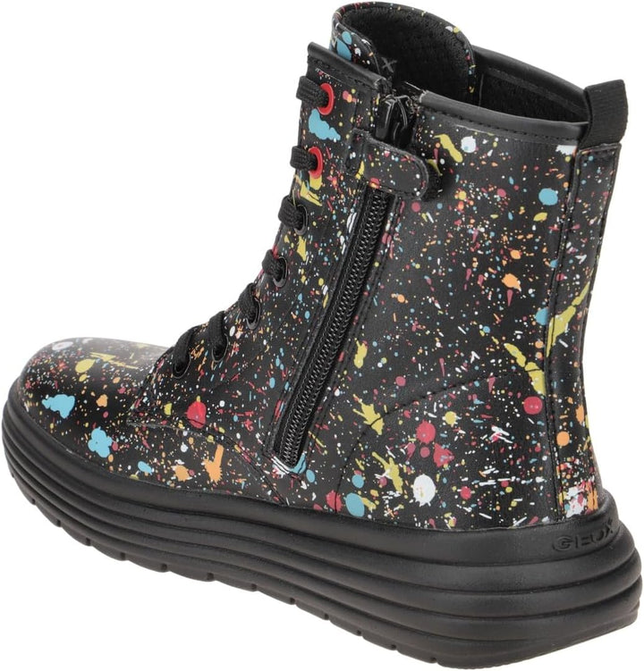 Geox Mädchen J Phaolae Girl AStiefeletten 28 EU Black Multicolor, 28 EU Black Multicolor