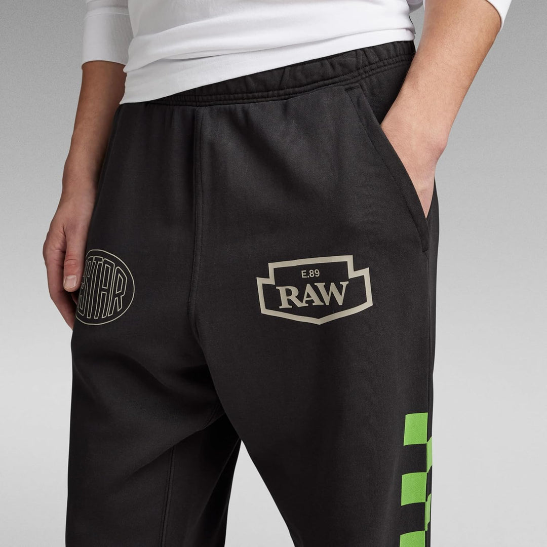 G-Star Herren Moto Graphic Sweat Pants L Schwarz (Dk Black D23912-b782-6484), L Schwarz (Dk Black D2